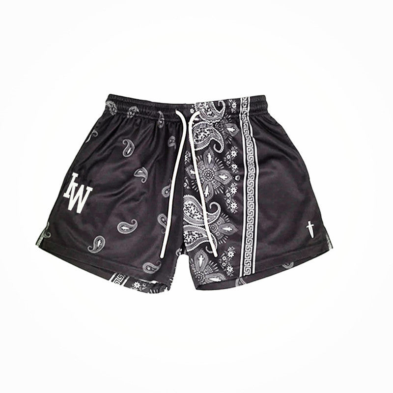 Fitness Mesh Stretch Shorts And Casual Running Pants