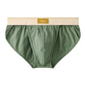 Loose Men's Solid Color Cotton Briefs