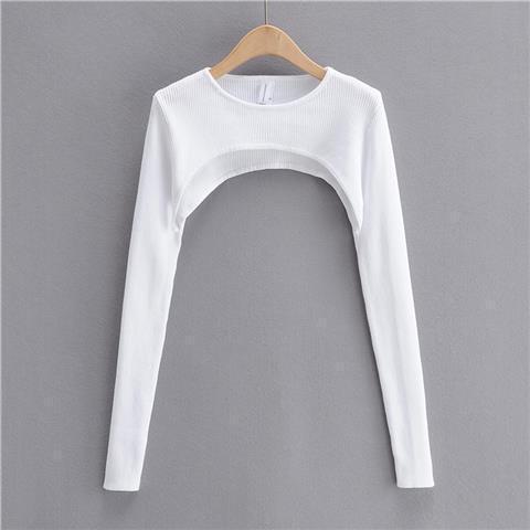 Round Neck Pure Color All-matching T-shirt Oversleeve