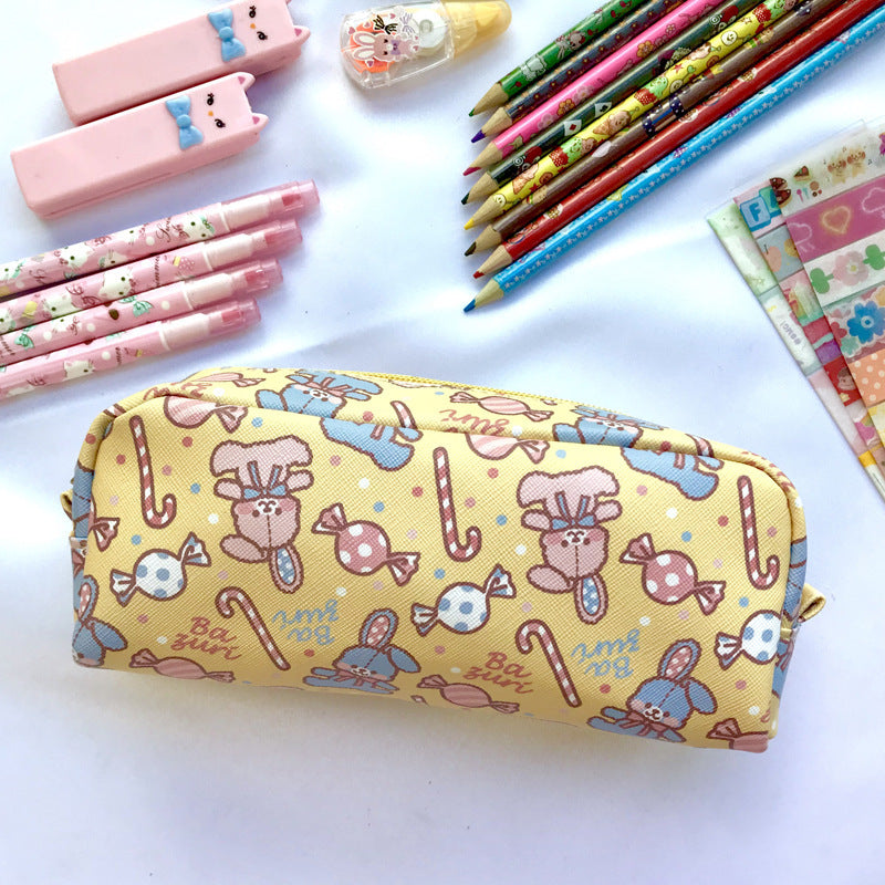 Printed Pencil Case Large Capacity Stationery Box For Elementary, Middle And High School Students