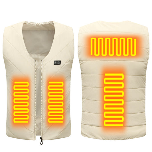 Electric Heating Double Code V-neck Intelligent Constant Temperature Warm Vest