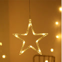 Star String Lights LED Christmas Curtain Lights Indoor Bedroom Home Party Decoration Snowman Christmas Tree Holiday Lights