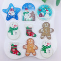 Christmas Fashion Simple Biscuit Snowman Socks Pendant DIY Ornament Accessories