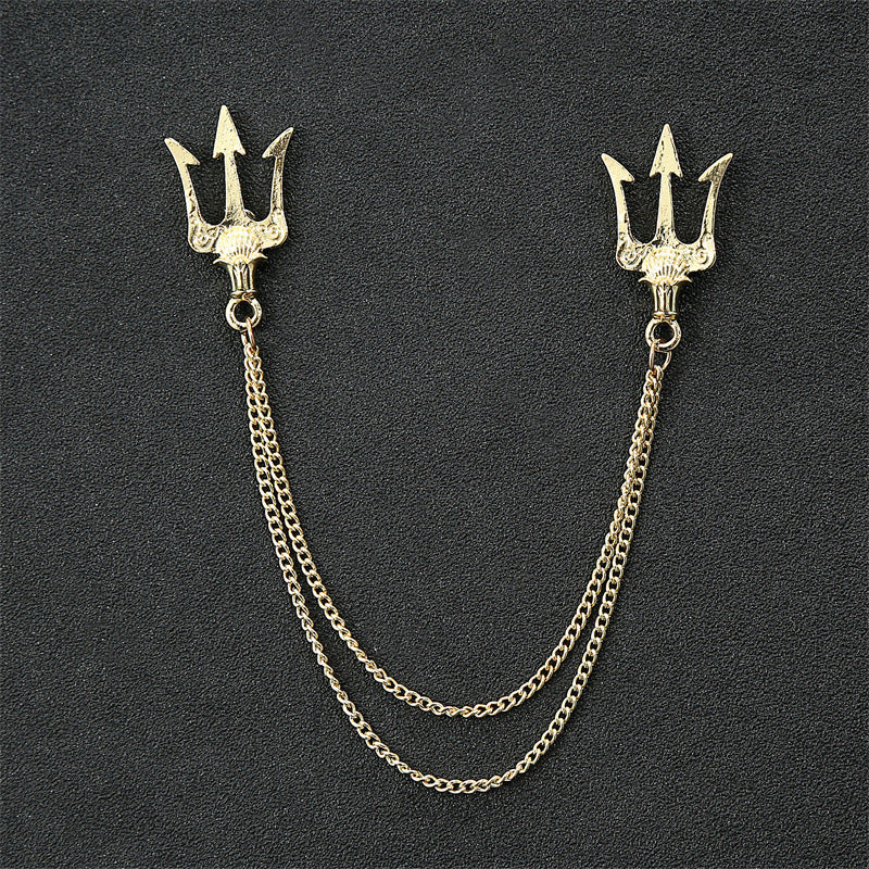 Fashion Simple Men's Chain Rudder Brooch