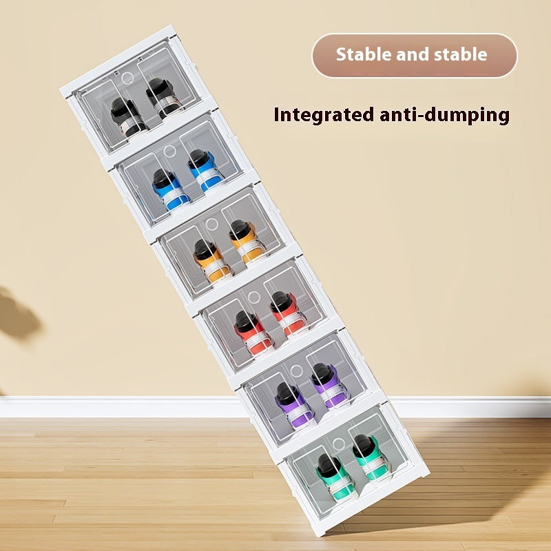 Folding Shoe Rack Multi-layer Space-saving Doorway Shoes Storage Box