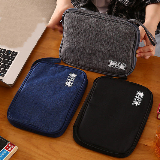 Digital Accessories Storage Bag Portable Double-layer Protective Case