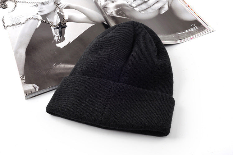 Letter Punk Knitted Wool Headgear