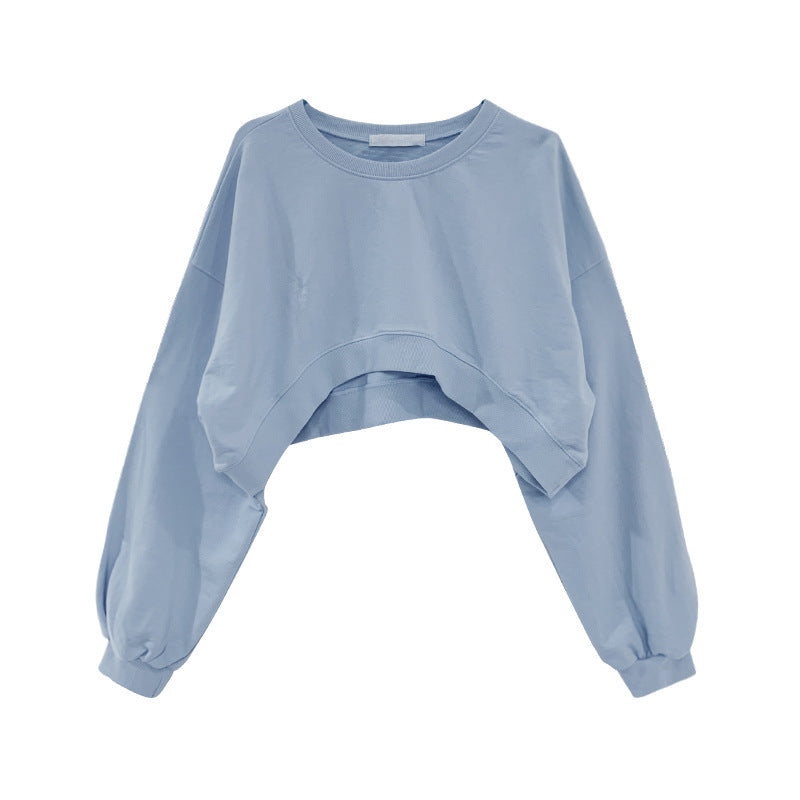 Women's Short Sweater Loose Round Neck