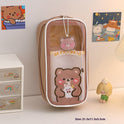 Cartoon Stationery Large Capacity Transparent And Cute Student Pencil Case Stationery Box