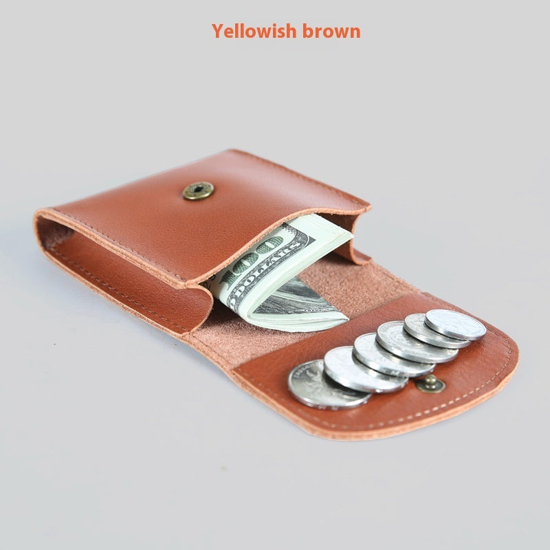 Retro Simple Cowhide Coin Change Mini Wallet