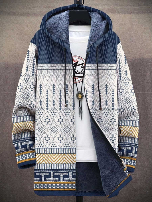 Digital Printing Zipper Hooded Cotton Jacket