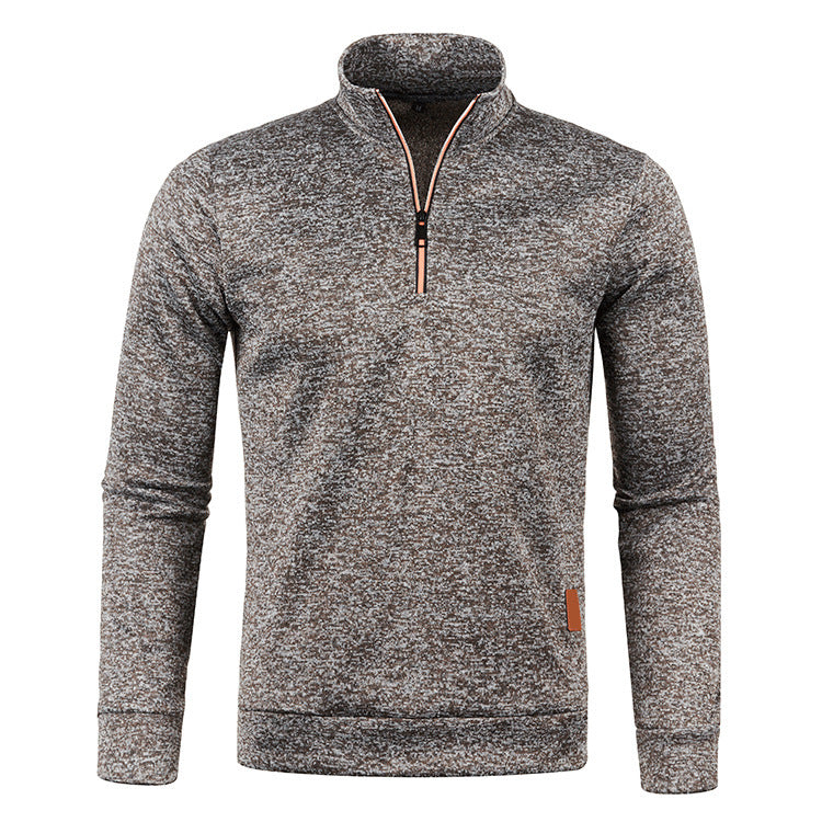 Autumn And Winter Men's Neckline Zipper Sweater