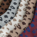 Women's Spotted Leopard Print Terry-loop Hosiery Cotton Middle Tube Socks