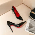 Black With Red Background High Heels Women's Stiletto Heel Pumps