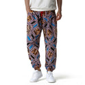 Men's Cotton And Linen Print Pencil Pants