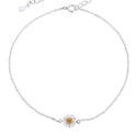 S925 Silver Mori Style Anklet Female Pastoral Style Thin Chain