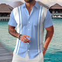 Casual All-matching Fashion Geometric Trend Short Sleeve Shirt