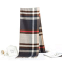 All-match Simple Men's Plaid Warm Scarf