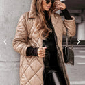 Women's Winter Hooded Cotton-padded Mid-length Cotton-padded Jacket