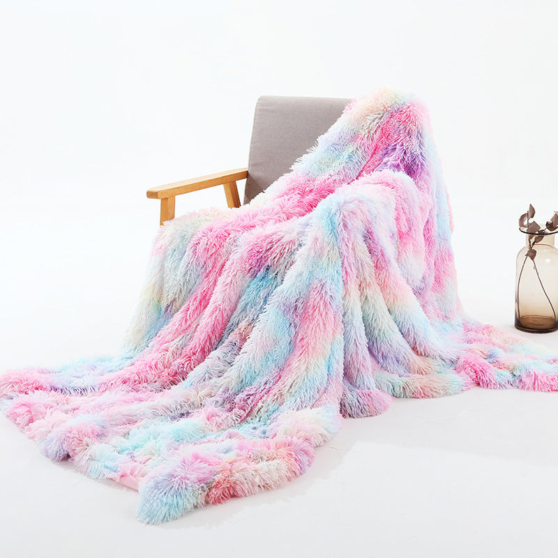 Tie Dyed Winter Double Layer Blanket