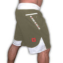 Muscle Men Double Layer Shorts With Multiple Pockets