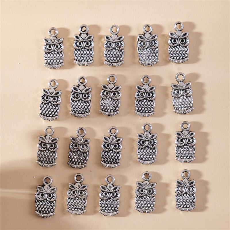 DIY Ornament Accessories Retro Alloy Owl Pendant