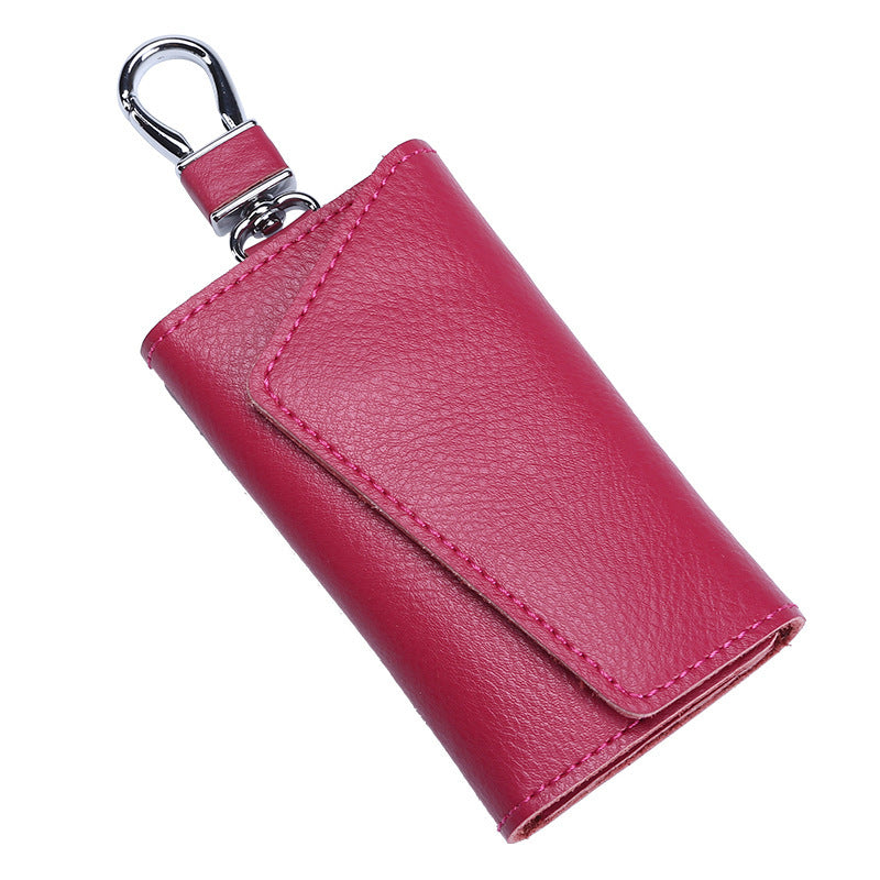 Large Capacity Real Leather Car Key Case