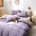 Solid Color Bedding Quilt Cover Four-piece Set Three-piece Bed Sheet Set