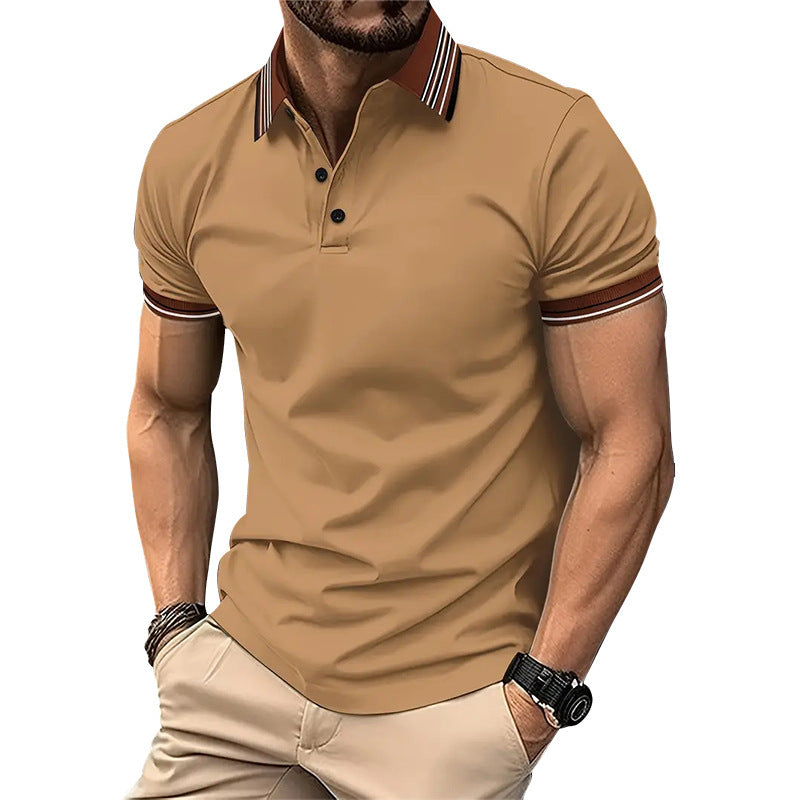 Business Colorblock All-matching T-shirt