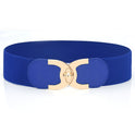 Fastener Decoration Wide Belt Women's Elastic Waistband