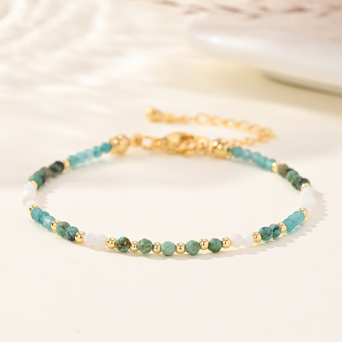 Bohemian Style Natural Stone Beads String Bracelet For Women