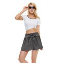 Solid Color Stretch Waist Oversized Loose Shorts