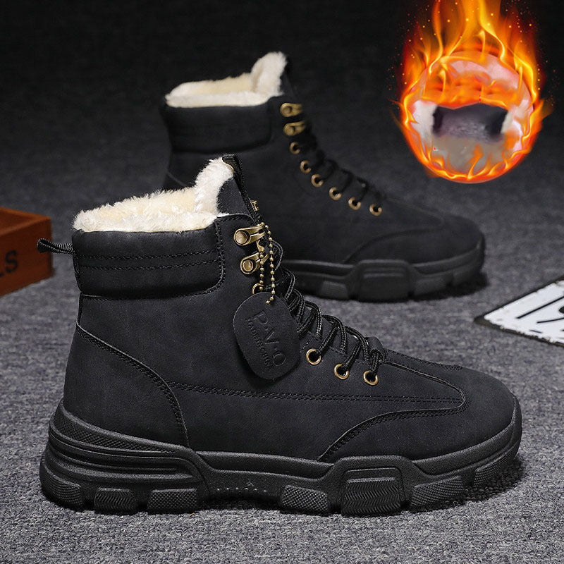 Fashion Men's Thick And Velvet Warm Cotton Shoes