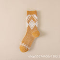 Autumn And Winter Ins Tide Mid-calf Thick Needle Double Needle Women's Socks