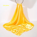 Pure Color Silk Scarf Artificial Silk 90cm Shiny Satin Shawl