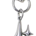 Creative Double Eight-pointed Stars Alloy Key Ring