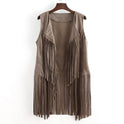 Fashion Thin Tassel Sleeveless Vest Women