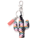 Wooden Cactus Keychain Leopard Flower