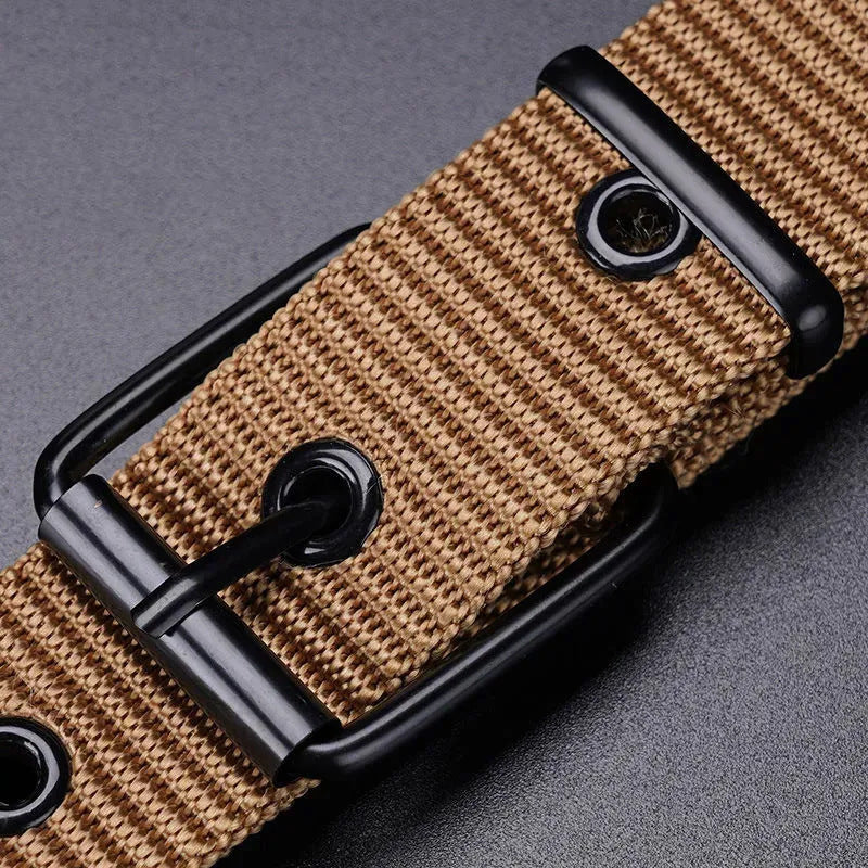 Porous Pin Buckle Canvas Belt Fashion All-matching