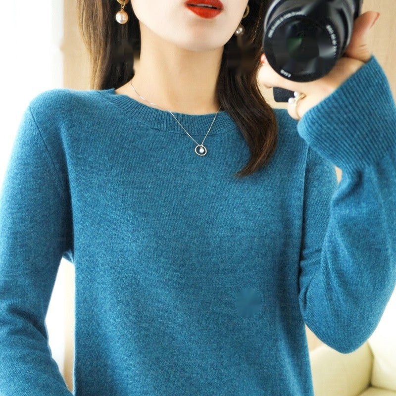 Round Neck Sweater Women's Pullover Sweater