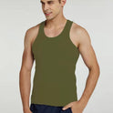 Men's Vest Cotton Slim Fit Sports Bottoming Shirt Breathable Stretch Underwear