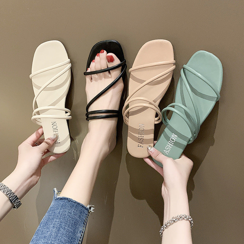 Summer New Women's Fashion Sandals Casual Flat