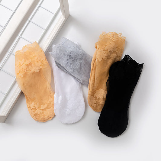 Invisible Shallow Mouth Thin Lace Socks Lace Socks