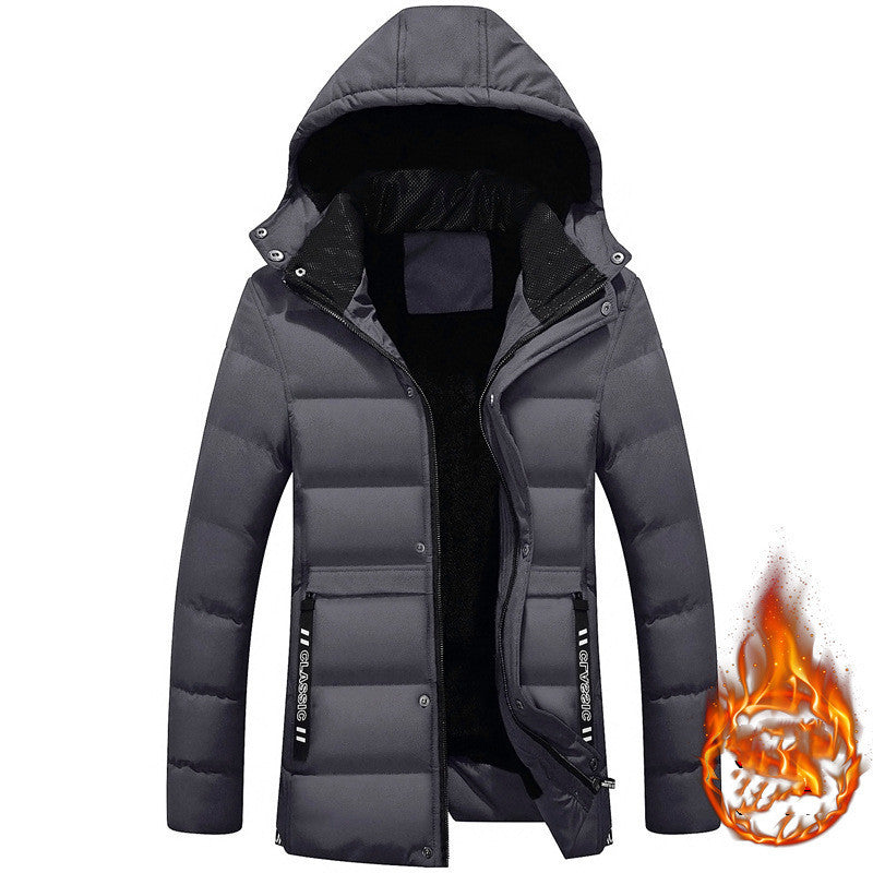 Handsome Men's Slim Fit Short Padded Coat With Velvet