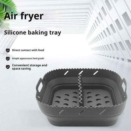 Foldable Air Fryer Baking Tray With Separation Pad