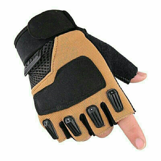 Foreign Trade Cross-border Spring, Summer, Autumn Four Seasons Outdoor Tactics Factory In Stock Non-slip Half-finger Riding Gloves Men