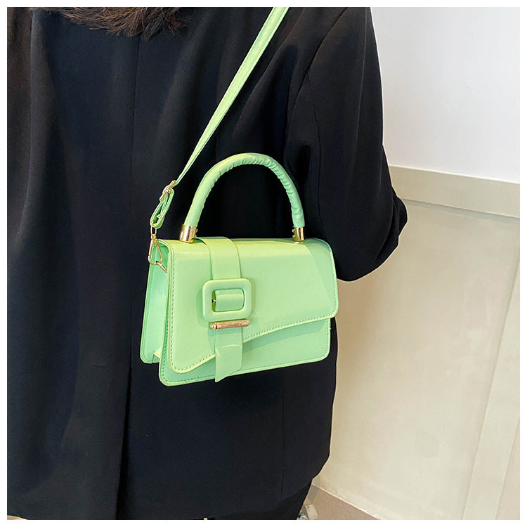 Korean Style Simple Fashion Shoulder Textured Small Square Bag