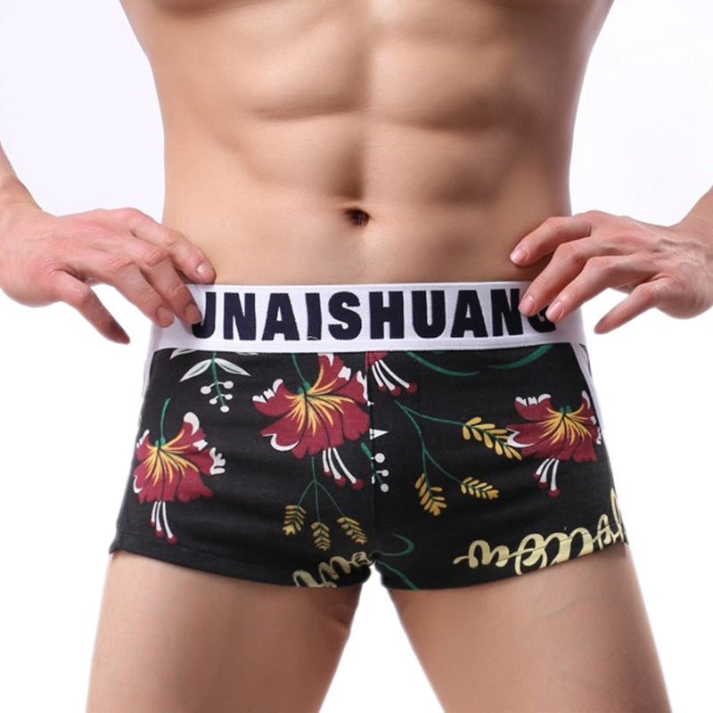 Men's Cotton Arrow Pants Men's Trendy Printed Arrow Pants Sexy Loose Boxer Briefs