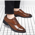 Leather Shoes Men's Height Increasing Insole Pointed Toe Wedding Shoes