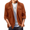 Spring And Autumn Men's Lapel Casual European And American Style Suede Jacket